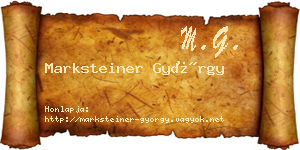 Marksteiner György névjegykártya